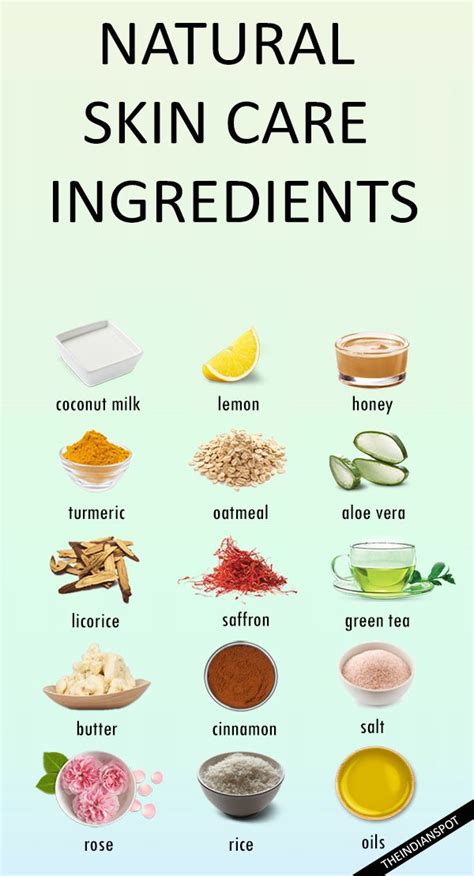 Best Natural Skin Care Ingredients For Healthy Clear Skin Best Skin