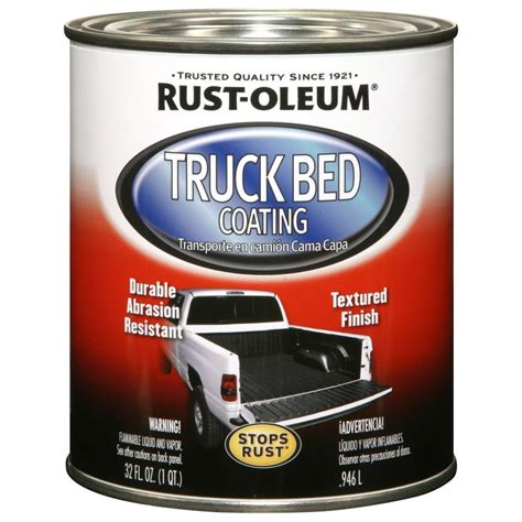 Rust Oleum Automotive 1 Qt Black Low Voc Truck Bed Coating 4 Pack