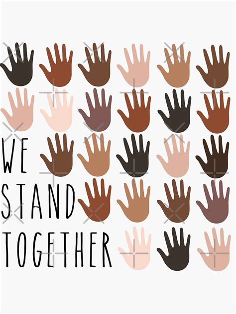 We Stand Together Sticker For Sale By Brontetaylor8 Redbubble