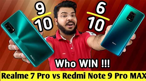 Realme 7 Pro Vs Redmi Note 9 Pro Max In Hindi Pubg Test Camera Speed Test And Many More