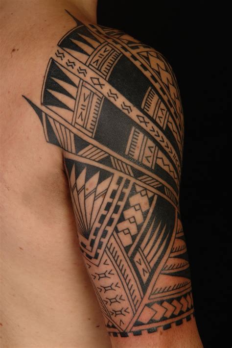 Shane Tattoos Polynesian Half Sleeve On Vini