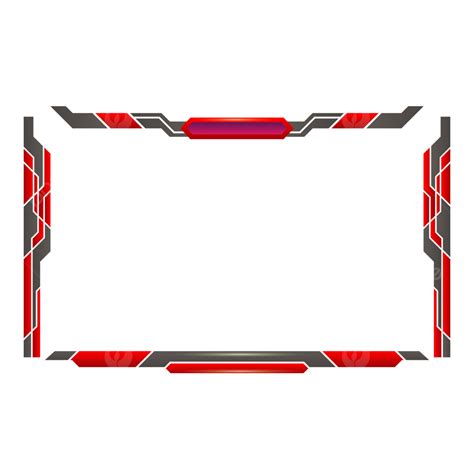 Grey Frames Clipart Png Images Twitch Stream Overlay Facecam Frame Red