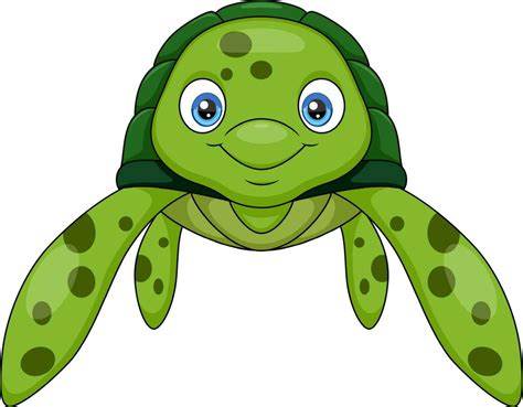 Cute Baby Turtle Cartoon On White Background 23878210 Vector Art At