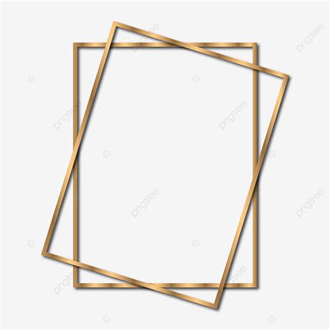 Gold Geometric Frame Clipart Transparent Background Gold Frame Frame