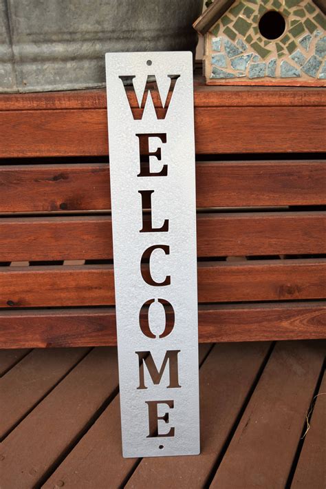 Frequent special offers and discounts up to 70% off for all products! Vertical Metal Welcome Sign | Metal Wall Art | Monogram ...
