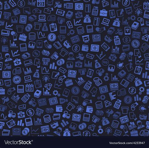 Business And Finance Seamless Pattern Background Vector Image