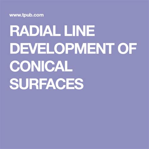 Radial Line Development Of Conical Surfaces Line Surface Development