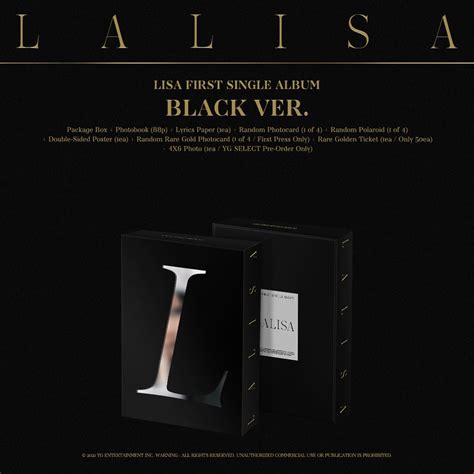 Lisa Solo Album Pre Order Blackpink Lisa Single Album Lalisa Tracklist