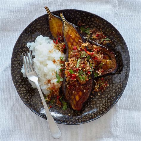 Meera Sodhas Vegan Recipe For Aubergine Larb With Sticky Rice And