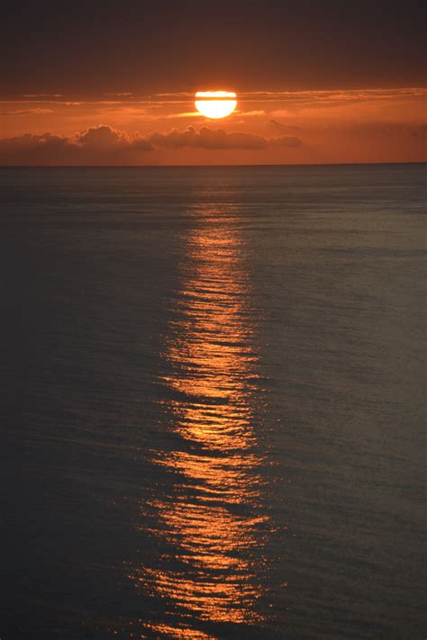 Gambar Pantai Laut Lautan Horison Matahari Terbit Matahari
