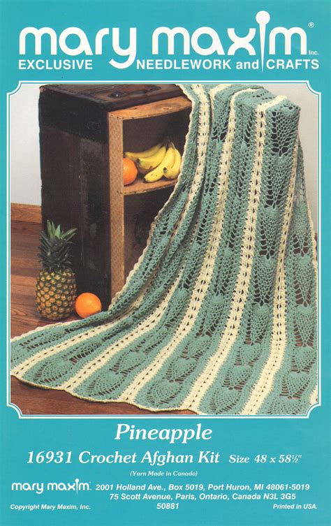 Pineapple Afghan Pattern Mary Maxim