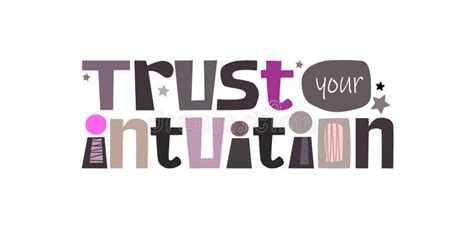 Trust Your Intuition Affirmation Inspire Vector Lettering Stock Vector