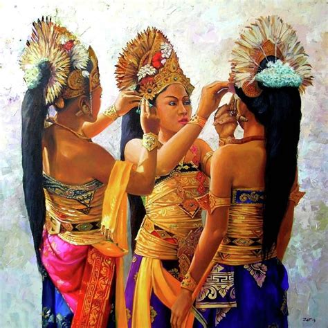 Bali Dancer Dancer Painting Oil Painting Vector Design Design Art