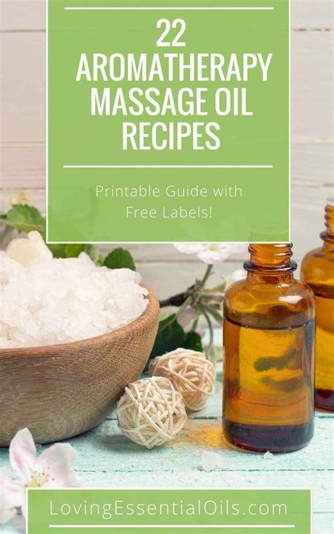 22 Aromatherapy Massage Oils Free Recipe Guide Aromatherapy Recipes Massage Oil Essential