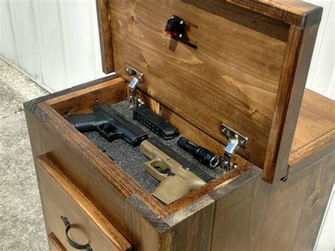 Guardian Side Table With Hidden Gun Storage Concealment Furniture