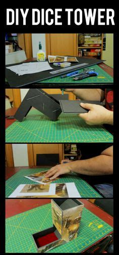 Step by step instructions for building a dice tower from foam core | miscellaneous game accessory. Dungeons and dragons d&d dice tower Pringles can homemade d&d DIY | D&D | Pinterest | Brädspel