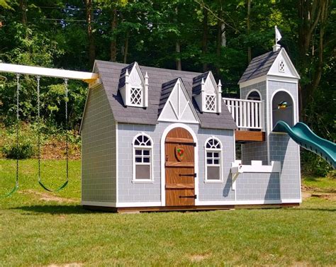 Castle Playhouse With Slide And Swingbeam Play Houses Luxury
