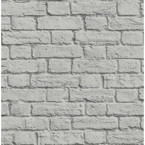 Brewster Urban Walls 564 Sq Ft Grey Non Woven Brick Unpasted Paste The