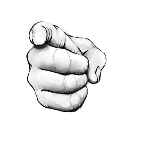 Cartoon Pointing Finger Clipart