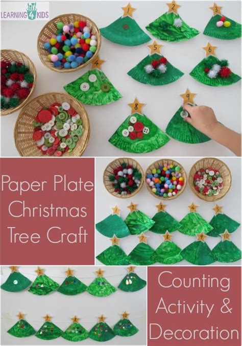Paper Plate Christmas Tree Counting Decoration Learning