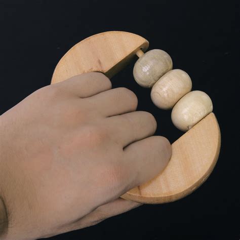 Hand Held 360 Degree Rotation Wooden Ball Body Massager Rolling Massager Ebay