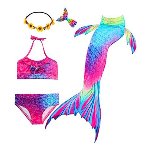 Buy Mermaid Tails For Girls Swimming Pcs Mermaid Bathing Suit Swimsuit