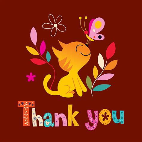 Cat Thank You Illustrations Royalty Free Vector Graphics And Clip Art
