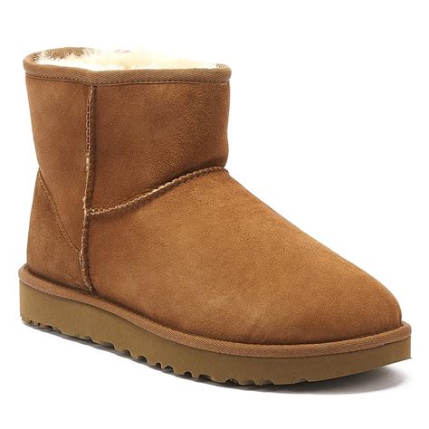 Ugg Ugg Womens Chestnut Classic Mini Ii Sheepskin Boots In Brown Save