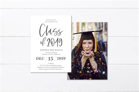 Custom Graduation Party Invitations With Photo Graduation Invite With