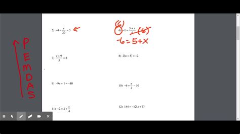 Two Step Equations Youtube