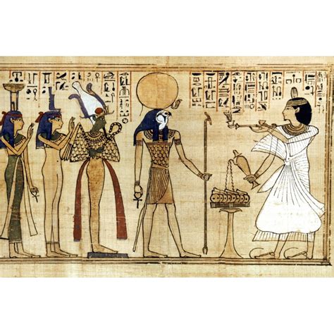 Egypt Book Of The Dead Nthe God Ra Harakhti Center On An Egyptian Papyrus Book Of The Dead C1000