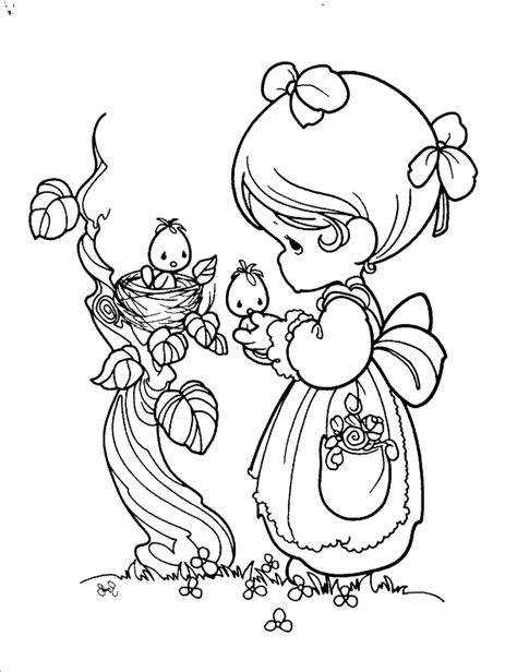 Precious Moments Nativity Coloring Pages Coloring Home