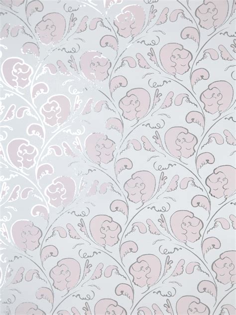 Dream Silver Pink Wallpaper By Polly Dunbar Decoration