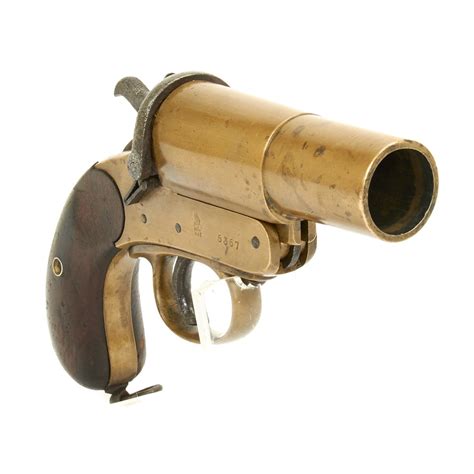 Original British Wwi 1915 Mkiii Webley And Scott Brass Flare Gun