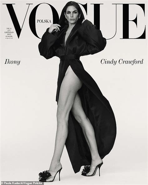 Cindy Crawford 56 Flashes Her Sculpted Butt And Endless Legs For The Cover Of Vogue Poland