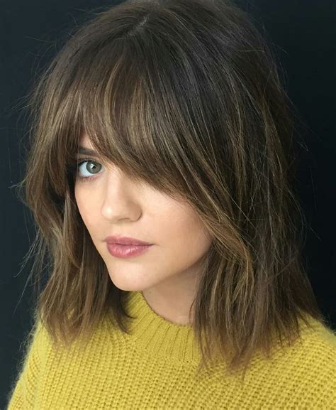 Haircuts are a type of hairstyles where the hair has been cut shorter than before. Lucy Hale | Hair styles, Hairstyles with bangs, Short hair ...
