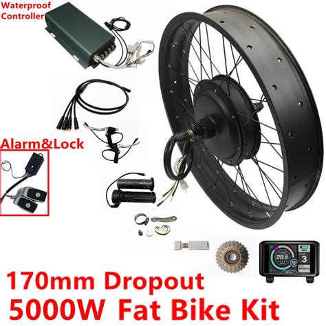 Nbp 170mm Dropout 48 72v 5000w Fat Bike Kit With Alarmandlock Rear Motor