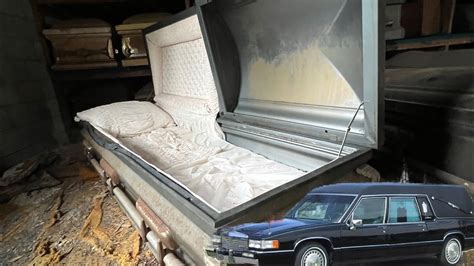 Exploring Abandoned Funeral Home Over 30000 In Caskets And Hearse