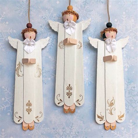 Cute Little Popsicle Angel Ornaments Christmas Angels Christmas