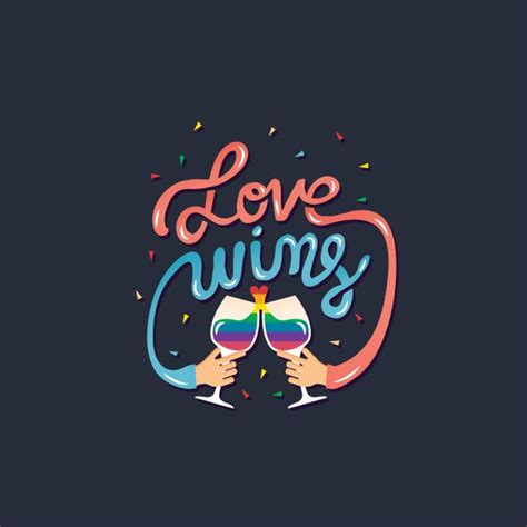 Love Wins Typography Quotes Neon Signs Winning Quotes
