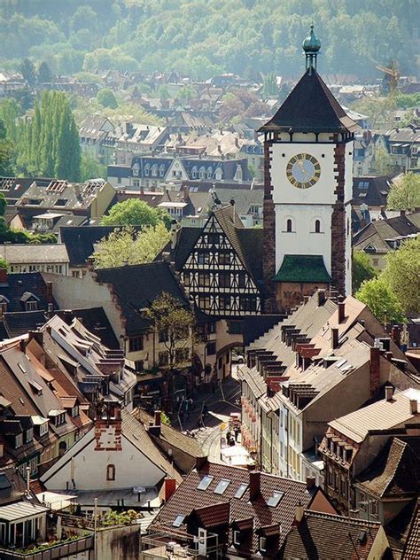 The University Town Of Freiburg Im Breisgau Insouthwest Germanys Black