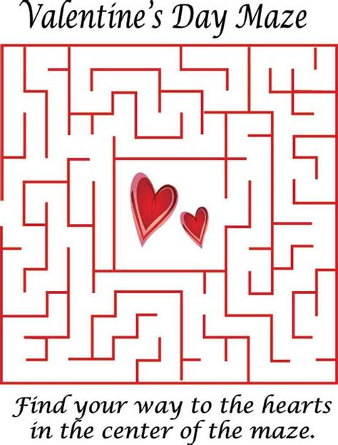 Heart Maze Printable Printable Word Searches