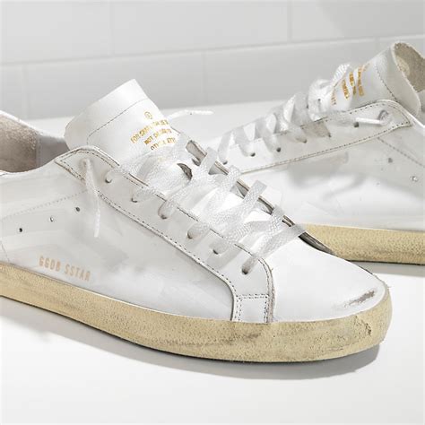 Golden Goose Deluxe Brand Super Star Sneakers In Leather With Screen
