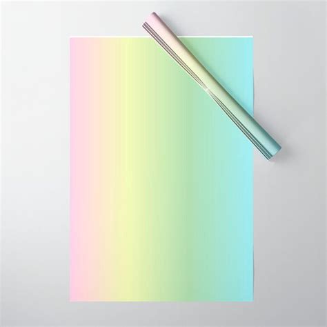 Buy Pretty Pastel Rainbow Color Gradient Wrapping Paper By