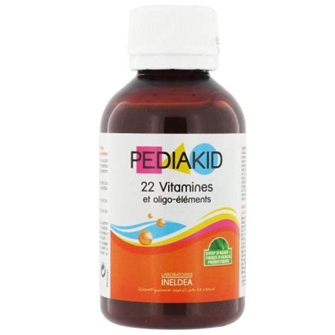 Pediakid Sirop 22 Vitaminesoligo à Labricot Orange 125 Ml Flaco