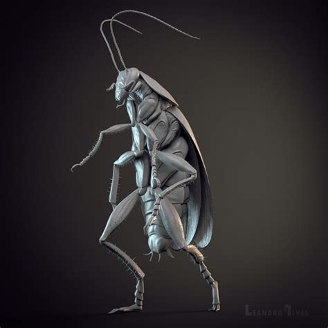 Artstation Cockroach Leandro Alves Cockroaches Alien Concept Art