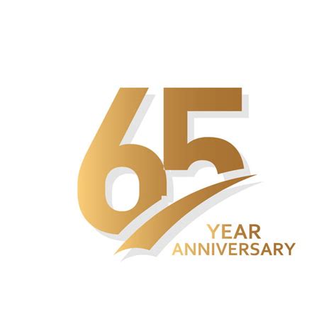 65 Year Vector Png Images 65 Year Anniversary Vector Template Design