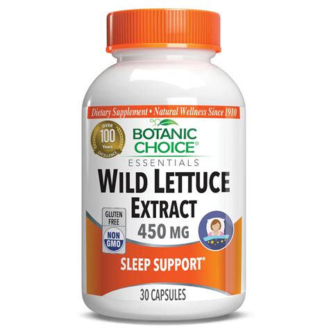 Buy Wild Lettuce Extract 30 Capsules Botanic Choice