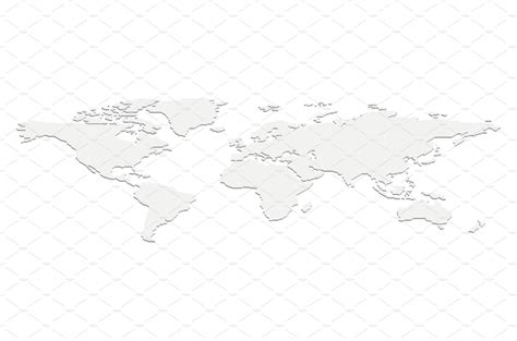 Isometric Blank Map Of World By Petr Polák On Dribbble