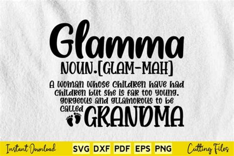 Glamma Definition Glamma Called Grandma Graphic By Buytshirtsdesign